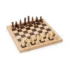 Šach v drevenom skladacom boxe