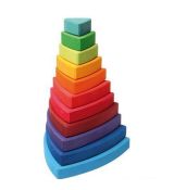 Drevená skladacia pyramída - trojuholníky - 10 dielov