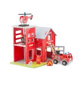 Drevená hasičská stanica New classic toys