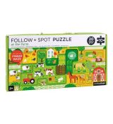 Sledovacie puzzle Na farme Petit Collage