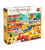 Podlahové maxi puzzle Stavebné stroje Petit Collage
