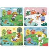 4 ročné obdobia - drevené puzzle Vilac
