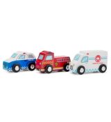 Drevené záchranárske vozidlá New classic toys
