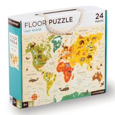 Podlahové maxi puzzle Mapa sveta Petit Collage