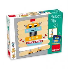 Robot - drevená skladačka Goula
