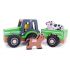 Drevený traktor s vozíkom a zvieratkami New classic toys