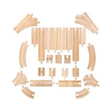 Bigjigs Rail Drevené koľajnice sada 25-dielov