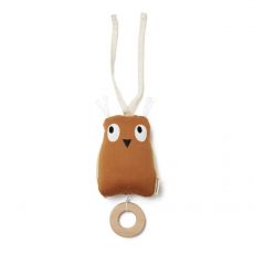 Kids Concept Hudobná hračka sova hrdzavá