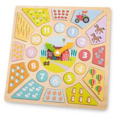 Puzzle hodiny Farma New classic toys