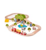 Bigjigs Rail Drevená vláčkodráha farma