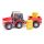 Drevený traktor s vozíkom a slamou New classic toys