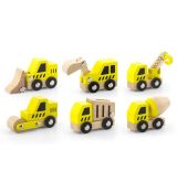 Set 6 drevených stavebných strojov Viga toys