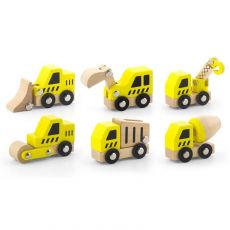 Set 6 drevených stavebných strojov Viga toys