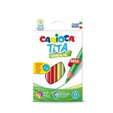 Trojhranné farbičky Tita Maxi 12 Carioca