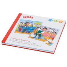 GOKI Magnetická kniha s puzzle Farma