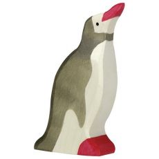 Holztiger Drevené zviera tučniak s hlavou hore