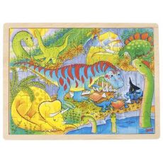 GOKI Drevené puzzle Dinosaury