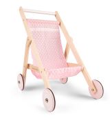 New classic toys Drevený ružový kočiarik pre bábiky