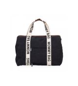 CHILDHOME PREBAĽOVACIA TAŠKA MOMMY BAG CANVAS BLACK