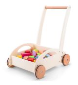 New classic toys Drevený vozík s blokmi