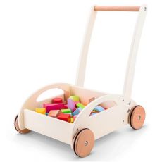 New classic toys Drevený vozík s blokmi