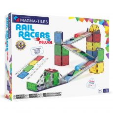 Magnetická stavebnica Magna-Tiles Rail Racers Deluxe, 90 dielikov