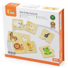Drevené puzzle Mama a mláďa