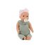 LullaBaby Bábika 35 cm v overale s čelenkou