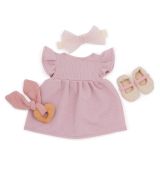 LullaBaby Šaty pre bábiku ružové s doplnkami