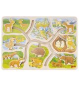 Posúvacie puzzle Kto ku komu patrí