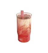 Quokka Nerezový termohrnček so slamkou Mist Peach Petals 720 ml