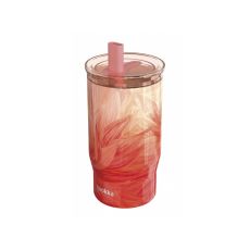 Quokka Nerezový termohrnček so slamkou Mist Peach Petals 720 ml