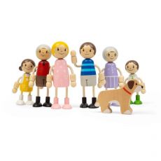 Bigjigs Toys Sada bábik do domčeka Rodina